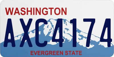 WA license plate AXC4174