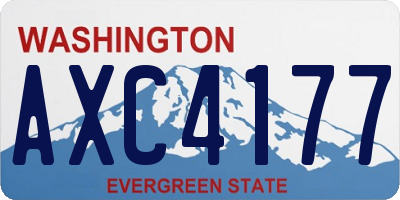 WA license plate AXC4177