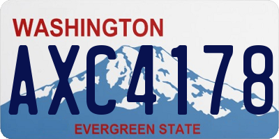 WA license plate AXC4178