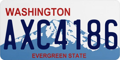 WA license plate AXC4186