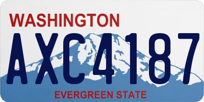 WA license plate AXC4187