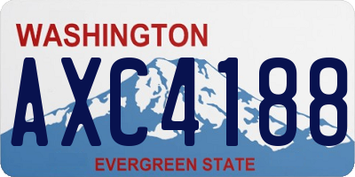 WA license plate AXC4188