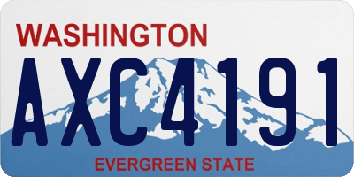WA license plate AXC4191