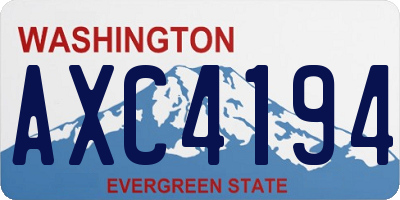 WA license plate AXC4194