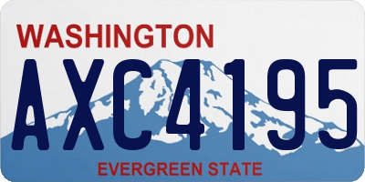WA license plate AXC4195