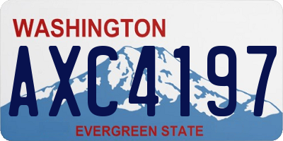 WA license plate AXC4197