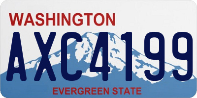 WA license plate AXC4199