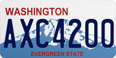 WA license plate AXC4200