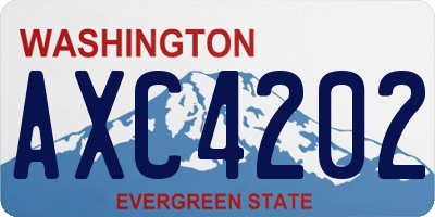 WA license plate AXC4202