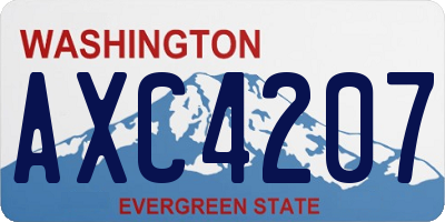 WA license plate AXC4207