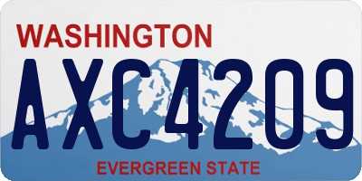 WA license plate AXC4209