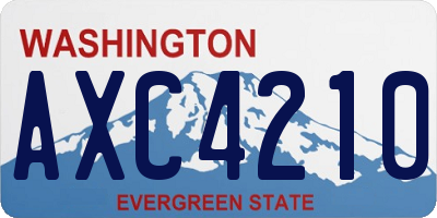 WA license plate AXC4210