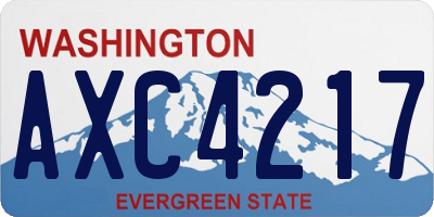 WA license plate AXC4217