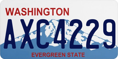 WA license plate AXC4229