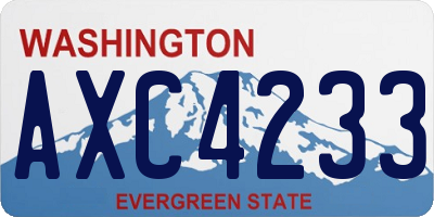 WA license plate AXC4233