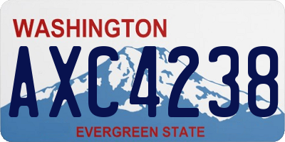 WA license plate AXC4238