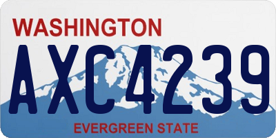 WA license plate AXC4239