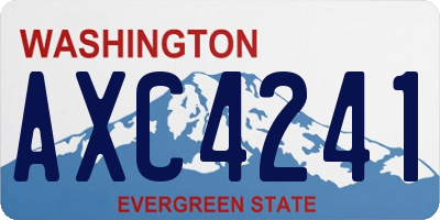 WA license plate AXC4241