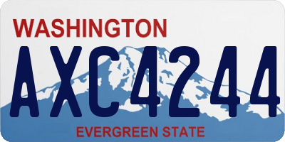 WA license plate AXC4244