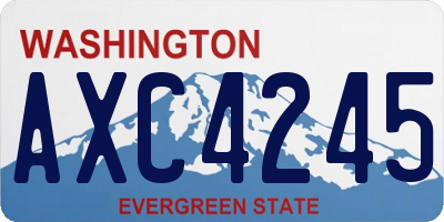 WA license plate AXC4245