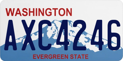 WA license plate AXC4246