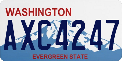 WA license plate AXC4247