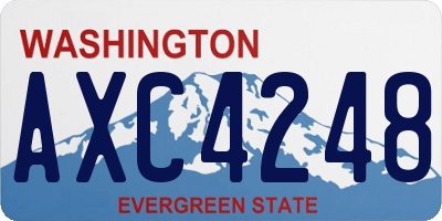 WA license plate AXC4248