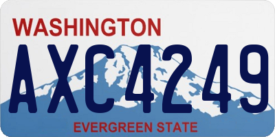 WA license plate AXC4249