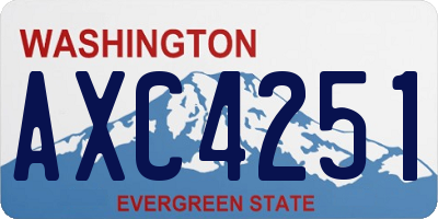 WA license plate AXC4251