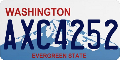 WA license plate AXC4252