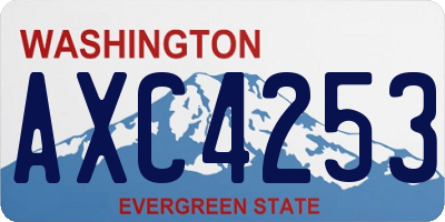 WA license plate AXC4253
