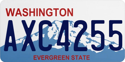 WA license plate AXC4255