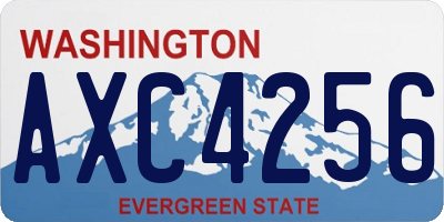 WA license plate AXC4256