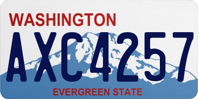 WA license plate AXC4257