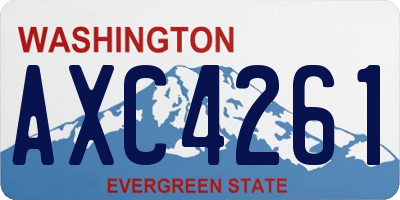 WA license plate AXC4261