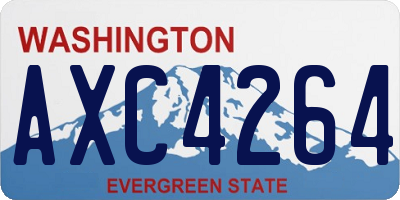 WA license plate AXC4264