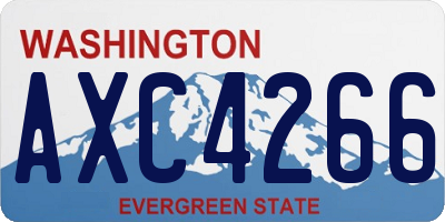WA license plate AXC4266