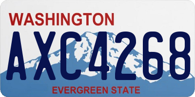 WA license plate AXC4268