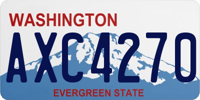 WA license plate AXC4270