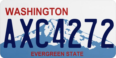 WA license plate AXC4272