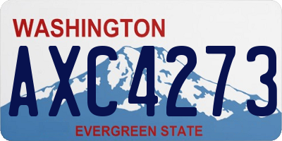 WA license plate AXC4273