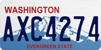 WA license plate AXC4274