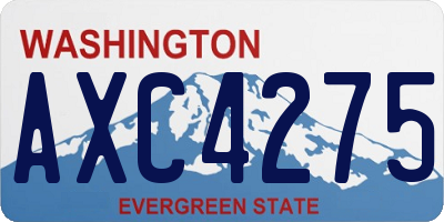 WA license plate AXC4275