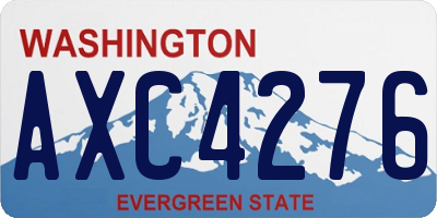 WA license plate AXC4276