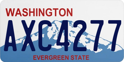 WA license plate AXC4277