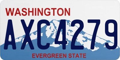 WA license plate AXC4279
