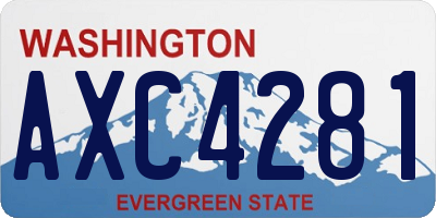 WA license plate AXC4281