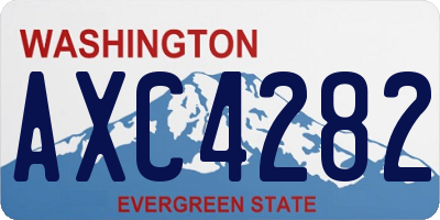 WA license plate AXC4282