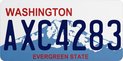 WA license plate AXC4283
