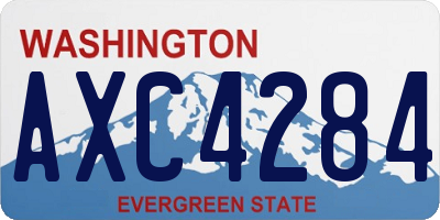 WA license plate AXC4284